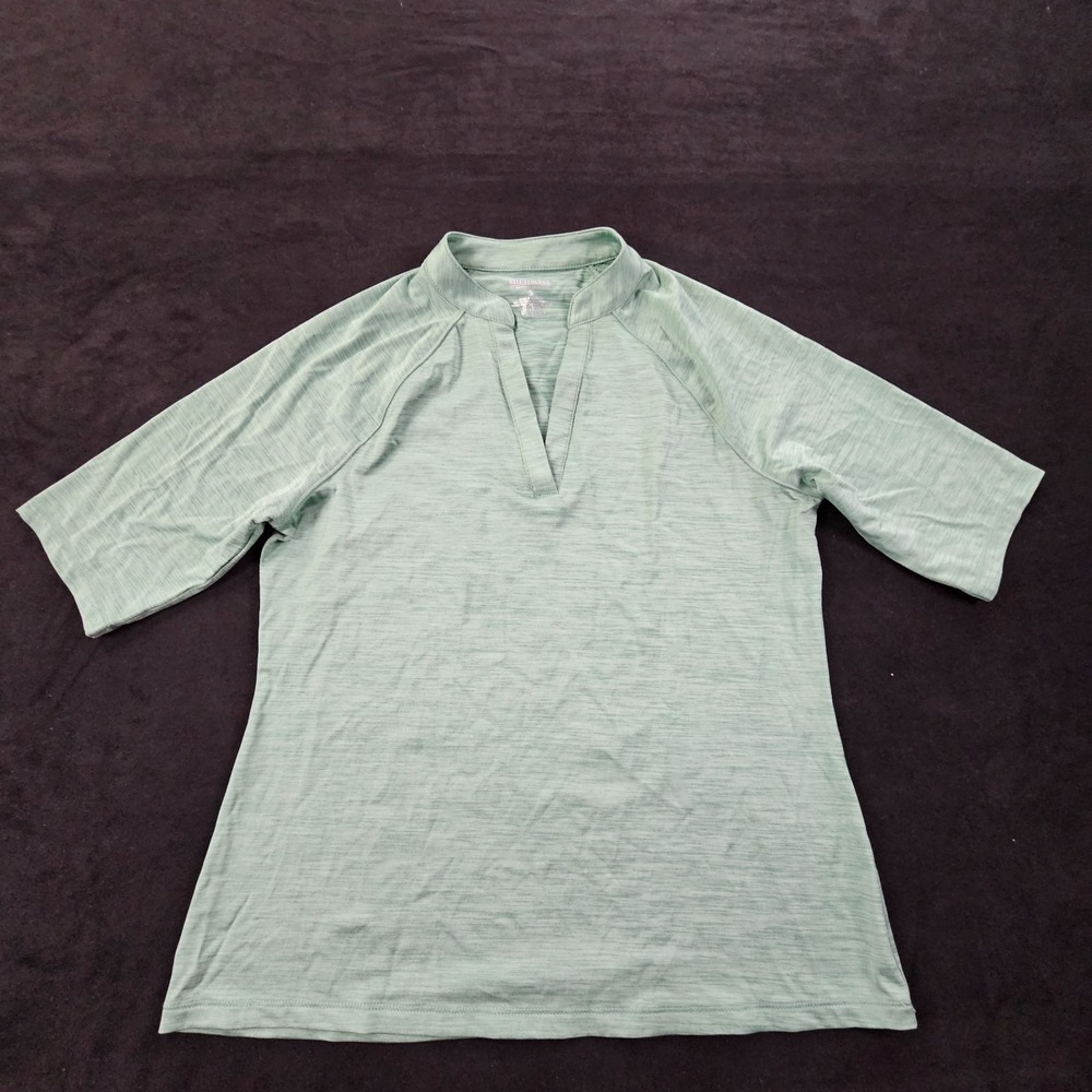 Reel Legends Green 1/2 Sleeve V-Neck Performance T-Shirt Women's S